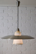 Load image into Gallery viewer, Mid century Australian BECO pendant ceiling light - UFO style no.490, Edwin Fox Furniture Vintage Mid century furniture Melbourne, Australian Mid Century, modern, Danish originals, chairs, armchairs, sofas, lounges, coffee tables, storage, sideboards, genuine Mid century lighting lamps, designer furniture, 20th century design, lighting restoration, BECO lighting, restoration mid century lighting, genuine mid century furniture,
