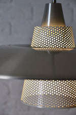 Load image into Gallery viewer, Mid century Australian BECO pendant ceiling light - UFO style no.490, Edwin Fox Furniture Vintage Mid century furniture Melbourne, Australian Mid Century, modern, Danish originals, chairs, armchairs, sofas, lounges, coffee tables, storage, sideboards, genuine Mid century lighting lamps, designer furniture, 20th century design, lighting restoration, BECO lighting, restoration mid century lighting, genuine mid century furniture,
