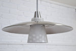 Load image into Gallery viewer, Mid century Australian BECO pendant ceiling light - UFO style no.490, Edwin Fox Furniture Vintage Mid century furniture Melbourne, Australian Mid Century, modern, Danish originals, chairs, armchairs, sofas, lounges, coffee tables, storage, sideboards, genuine Mid century lighting lamps, designer furniture, 20th century design, lighting restoration, BECO lighting, restoration mid century lighting, genuine mid century furniture,
