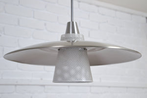 Mid century Australian BECO pendant ceiling light - UFO style no.490, Edwin Fox Furniture Vintage Mid century furniture Melbourne, Australian Mid Century, modern, Danish originals, chairs, armchairs, sofas, lounges, coffee tables, storage, sideboards, genuine Mid century lighting lamps, designer furniture, 20th century design, lighting restoration, BECO lighting, restoration mid century lighting, genuine mid century furniture,