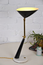 Load image into Gallery viewer, Mid century adjustable Italian marble &amp; brass desk lamp by Stilux Milano, Edwin Fox Furniture Vintage Mid century furniture Melbourne, Australian Mid Century, modern, Danish originals, chairs, armchairs, sofas, lounges, coffee tables, storage, sideboards, genuine Mid century lighting lamps, designer furniture, 20th century design, lighting restoration, BECO lighting, restoration mid century lighting, genuine mid century furniture,
