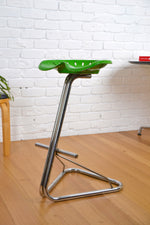 Load image into Gallery viewer, Vintage Rodney Kinsman Tractor stool in green &amp; chrome / abstract furniture art, Vintage, Mid century, Retro, Vintage furniture, mid century furniture, vintage furniture Melbourne, mid century furniture Melbourne, Australian Mid Century, Retro furniture, Retro furniture Melbourne, modern furniture, Danish furniture Melbourne, Danish originals, chairs, armchairs, sofas, lounges, coffee tables, storage, sideboards, genuine Mid century lighting lamps, designer furniture,
