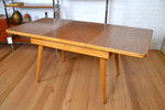 Load image into Gallery viewer, Mid Century Bamboo/ cane dining extension dining table by Paul Frankl USA, Edwin Fox Furniture Vintage Mid century furniture Melbourne, Australian Mid Century, modern, Danish originals, chairs, armchairs, sofas, lounges, coffee tables, storage, sideboards, genuine Mid century lighting lamps, designer furniture, 20th century design, lighting restoration, BECO lighting, restoration mid century lighting, genuine mid century furniture, 
