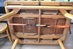 Load image into Gallery viewer, Mid Century Bamboo/ cane dining extension dining table by Paul Frankl USA, Edwin Fox Furniture Vintage Mid century furniture Melbourne, Australian Mid Century, modern, Danish originals, chairs, armchairs, sofas, lounges, coffee tables, storage, sideboards, genuine Mid century lighting lamps, designer furniture, 20th century design, lighting restoration, BECO lighting, restoration mid century lighting, genuine mid century furniture, 
