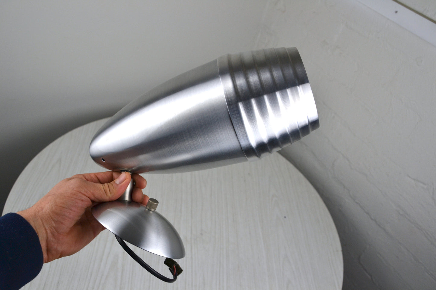 BECO Mid century wall sconce model 503 spot lamp - BECO Brown Evans & Co, Edwin Fox Furniture Vintage Mid century furniture Melbourne, furniture restoration service Melbourne, Australian Mid Century modern Danish originals chairs armchairs sofas lounges coffee tables storage sideboards lighting lamps designer modern 20th century design, Afghan Persian rugs carpets, MCM originals furniture pieces