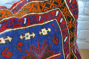 Afghan Baluchi modern wool Tribal saddle bag / pillow - home decor pillow #2