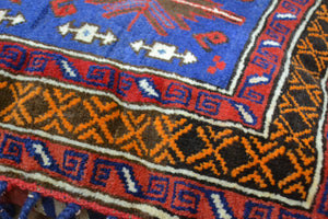 Afghan Baluchi modern wool Tribal saddle bag / pillow - home decor pillow #2