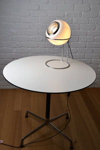 Vintage Italian glass eyeball lamp on chrome plinth