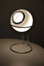 Load image into Gallery viewer, Vintage Italian glass eyeball lamp on chrome plinth

