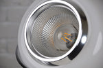 Load image into Gallery viewer, Vintage Italian glass eyeball lamp on chrome plinth
