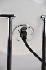 Load image into Gallery viewer, Vintage Italian glass eyeball lamp on chrome plinth
