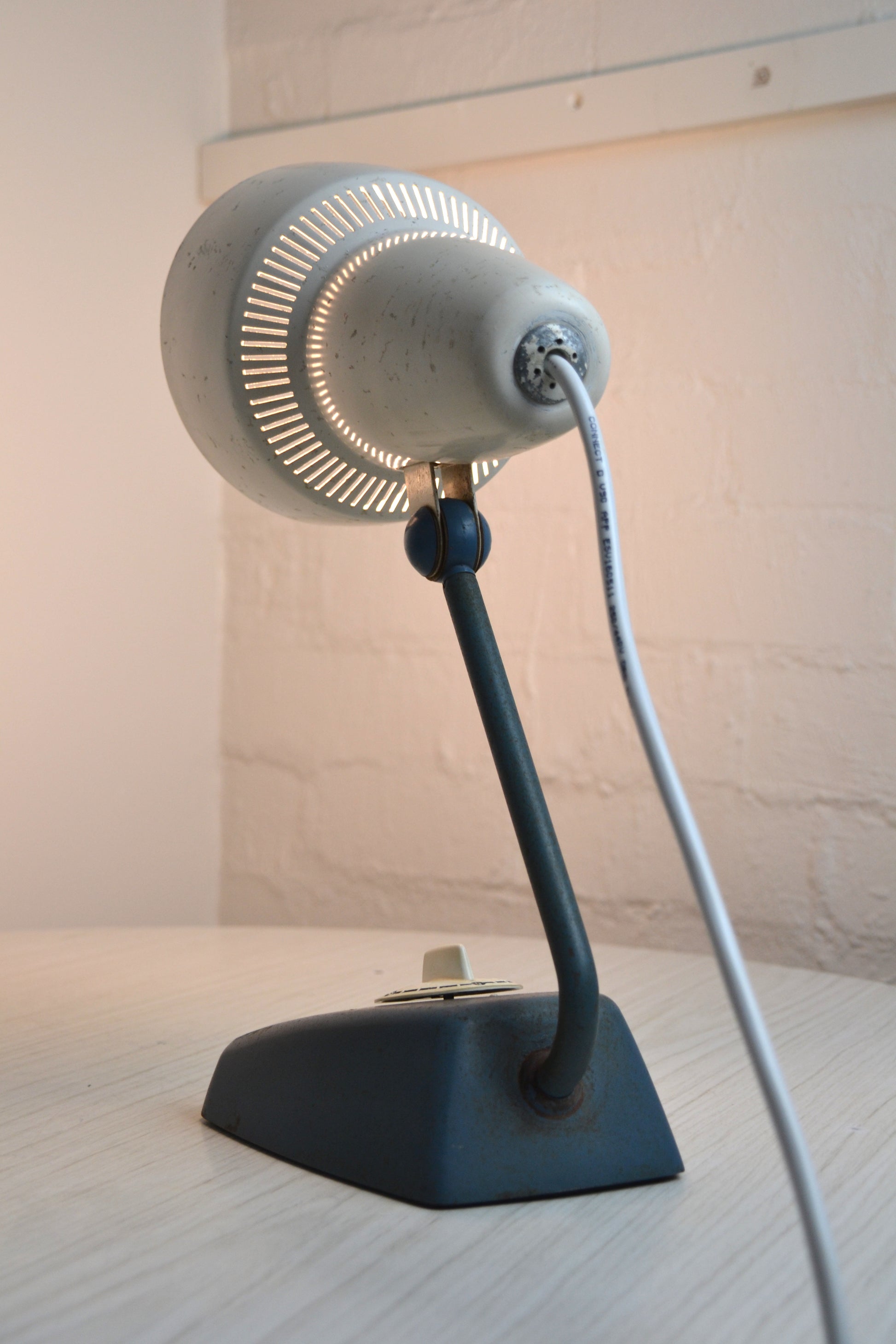 Philips Mid Century desk lamp / KL2851 by Charlotte Perriand, Edwin Fox Furniture Melbourne furniture sales and restoration service, Australian Mid Century modern Danish vintage originals chairs armchairs sofas lounges coffee tables storage sideboards lighting lamps designer modern 20th century design