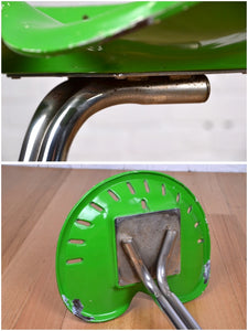 Vintage Rodney Kinsman Tractor stool in green & chrome / abstract furniture art, Vintage, Mid century, Retro, Vintage furniture, mid century furniture, vintage furniture Melbourne, mid century furniture Melbourne, Australian Mid Century, Retro furniture, Retro furniture Melbourne, modern furniture, Danish furniture Melbourne, Danish originals, chairs, armchairs, sofas, lounges, coffee tables, storage, sideboards, genuine Mid century lighting lamps, designer furniture,