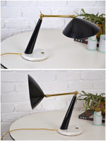 Load image into Gallery viewer, Mid century adjustable Italian marble &amp; brass desk lamp by Stilux Milano, Edwin Fox Furniture Vintage Mid century furniture Melbourne, Australian Mid Century, modern, Danish originals, chairs, armchairs, sofas, lounges, coffee tables, storage, sideboards, genuine Mid century lighting lamps, designer furniture, 20th century design, lighting restoration, BECO lighting, restoration mid century lighting, genuine mid century furniture,
